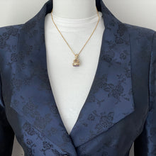 Carica l'immagine nel visualizzatore di Gallery, Georgian 18ct Gold Intaglio Seal Fob "Good Night, All's Well" Antique Carved Amethyst Glass Musical Wax Seal Pendant Fob. Georgian Jewellery