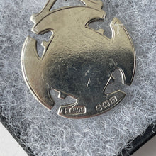 Carica l'immagine nel visualizzatore di Gallery, Antique Sterling Silver Canterbury Cross Pendant, Optional Chain. Edwardian Floral Engraved Celtic Cross Lady’s Fob, 1911 Hallmark