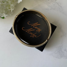 Carica l'immagine nel visualizzatore di Gallery, Vintage 1967 Harrods Of London Hard Gold Plated Sterling Silver Bracelet. Edwardian Style Engraved English Oak Leaf Gold Bangle Bracelet.