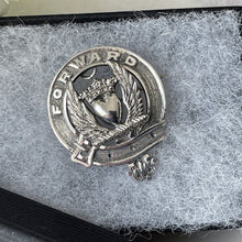 Carica l'immagine nel visualizzatore di Gallery, Vintage Scottish Silver Bonnet Badge Pendant. 1930s Medlock & Craik Inverness Provincial Silver Douglas Clan Bonnet Badge/Kilt/Lapel Pin