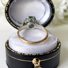 Carica l'immagine nel visualizzatore di Gallery, Vintage Blue Zircon Solitaire Ring, 9ct Gold. 1960s Retro 2-Carat Sky Blue Zircon Cocktail Ring. Art Deco Revivalist Engagement Ring.