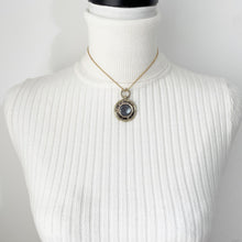 Carica l'immagine nel visualizzatore di Gallery, Antique Victorian 9ct Gold & Enamel Bee Mourning Locket Pendant. Georgian Engraved Embossed "In Memory Of" Pendant With Hair Compartment.