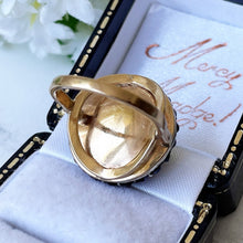 Carica l'immagine nel visualizzatore di Gallery, Victorian 9ct Gold Bohemian Garnet Cluster Ring. Antique Almandine Garnet Large Statement Ring. Red Gemstone Floral Cluster Circle Ring