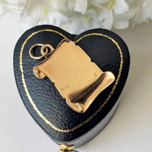 Load image into Gallery viewer, Vintage 9ct Gold Serenity Prayer Pendant. Yellow Gold Figural Engraved Spiritual Manuscript/Scroll Bracelet Charm/Pendant & Optional Chain