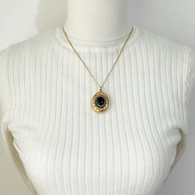 Carica l'immagine nel visualizzatore di Gallery, Victorian 18ct Gold On Silver Bullseye Locket. Antique Scottish Banded Agate Starburst Pendant. Large Etruscan Revival Photo Keepsake Locket