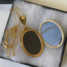 Carica l'immagine nel visualizzatore di Gallery, Antique Victorian 18ct Gold On Silver Book Chain Locket. 2-Sided Flower & Monogram Engraved Wedding Locket. English Hallmarked 1878 Locket