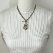 Carica l'immagine nel visualizzatore di Gallery, Superb Edwardian Silver & Gold Fancy Watch Chain and Fob, William H. Hassler 1918. Antique Double Albertina Chain Pendant Necklace/Bracelet