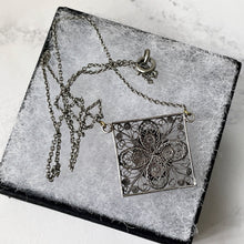Charger l'image dans la galerie, Antique Fine Silver Filigree Red Coral Necklace. Edwardian/Victorian Natural Coral Sterling Silver Necklace. Art Nouveau Pendant Necklace
