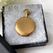 Carica l'immagine nel visualizzatore di Gallery, Antique Victorian 9ct Gold Fronted Pendant Locket. Large Flower & Fern Engraved Gold Locket. Pocket Watch Style Photo/Keepsake Locket.