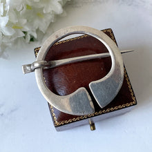 Carica l'immagine nel visualizzatore di Gallery, Vintage Scottish Silver Celtic Ring Penannular Brooch. Sterling Silver Celtic Knot Tartan/Plaid Pin. Alexander Ritchie Style Ring Brooch