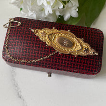 Carica l'immagine nel visualizzatore di Gallery, Victorian 9ct Gold Star Set Diamond Brooch In Box. Antique Etruscan Revival Marquise Brooch With Locket Compartment. Lapel/Cravat/Stock Pin