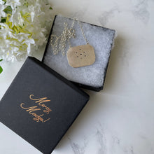 Charger l'image dans la galerie, Victorian Aesthetic Engraved Swallow & Bamboo Pendant Style Necklace. Antique Sterling Silver Double Bail Rectangular Pendant, Belcher Chain