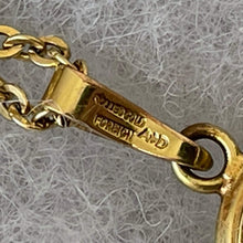 Carica l'immagine nel visualizzatore di Gallery, Vintage 1960s Rolled Gold Oval Locket, Andreas Daub Germany. Art Deco Style Guilloche Engraved Photo Locket Pendant. Gold Locket & Chain