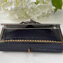 Load image into Gallery viewer, Antique Edwardian Butterfly Wing Sterling Silver Bar Brooch. English Art Nouveau Lucky Shamrock Lapel Pin, Large Cravat/Stock Pin