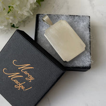 Carica l'immagine nel visualizzatore di Gallery, Victorian Sterling Silver & Rose Gold Aesthetic Locket. Large Rectangular Antique Japonesque Locket With Hand Fan and Swallow Motif, Ca 1880