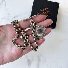 Carica l'immagine nel visualizzatore di Gallery, Victorian Silver Belcher Watch Chain & Cross Pattée Fob