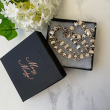 Carica l'immagine nel visualizzatore di Gallery, Vintage Victorian Revival Sterling Silver Book Chain Necklace. English Engraved Fancy Link Collar Necklace With Large Spring Ring Clasp