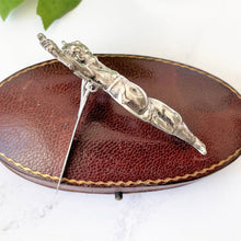 Carica l'immagine nel visualizzatore di Gallery, Vintage Art Deco Sterling Silver "Cupid" Dress Clip. 1930s Keim Of London Large Figural Brooch. Original Art Deco Jewelry