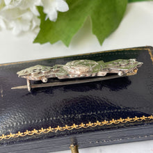 Carica l'immagine nel visualizzatore di Gallery, Antique Queen Victoria Sterling Silver Bar Brooch, Hallmarked 1896. Victorian English Silver Lapel Pin. Alternative Stock, Cravat, Tie Pin