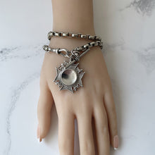 Carica l'immagine nel visualizzatore di Gallery, Victorian Silver Belcher Watch Chain & Cross Pattée Fob