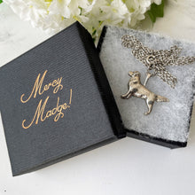 Carica l'immagine nel visualizzatore di Gallery, Vintage Sterling Silver Figural Dog Pendant Necklace. Spaniel/Retriever/Pointer/Gun Dog Pendant & Chain. Kabana 925 Silver Animal Pendant