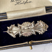 Carica l'immagine nel visualizzatore di Gallery, Antique Queen Victoria Sterling Silver Bar Brooch, Hallmarked 1896. Victorian English Silver Lapel Pin. Alternative Stock, Cravat, Tie Pin