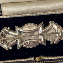 Carica l'immagine nel visualizzatore di Gallery, Antique Queen Victoria Sterling Silver Bar Brooch, Hallmarked 1896. Victorian English Silver Lapel Pin. Alternative Stock, Cravat, Tie Pin