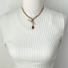 Carica l'immagine nel visualizzatore di Gallery, Antique Victorian 18ct Rolled Gold Double Albert Chain & Fob. Gold Filled Albertina Curb Chain Necklace, Scarab Charm, 2 Dog Clips and T-Bar