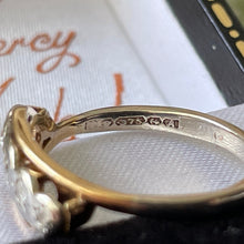 Carica l'immagine nel visualizzatore di Gallery, Vintage 1950 9ct Gold & Diamond Ring. Star Set 5-Stone Diamond Bypass Ring. Mid Century Engagement Ring. Vintage Stacking/Pinky Ring.