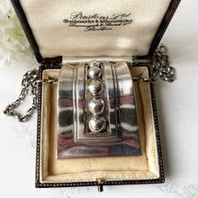 Carica l'immagine nel visualizzatore di Gallery, Vintage 1950s Modernist Sterling Silver Pendant By Margot de Taxco. Geometric Art Deco Design Statement Pendant. Old Taxco, Mexico Jewellery