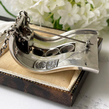 Carica l'immagine nel visualizzatore di Gallery, Vintage 1950s Modernist Sterling Silver Pendant By Margot de Taxco. Geometric Art Deco Design Statement Pendant. Old Taxco, Mexico Jewellery