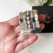 Carica l'immagine nel visualizzatore di Gallery, Vintage 1950s Modernist Sterling Silver Pendant By Margot de Taxco. Geometric Art Deco Design Statement Pendant. Old Taxco, Mexico Jewellery