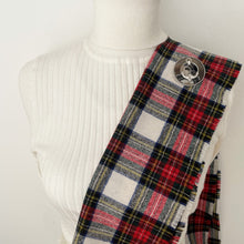 Carica l'immagine nel visualizzatore di Gallery, Victorian Scottish Silver Banded Agate Cross & Anchor Brooch. Antique Faith and Hope Plaid/Tartan Brooch. Victorian Scottish Pebble Jewelry