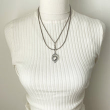 Carica l'immagine nel visualizzatore di Gallery, Victorian Sterling Silver Long-Guard Belcher Chain. Antique 40" Guard Chain With Dog-Clip. Victorian Silver Muff Chain/Sautoir Necklace