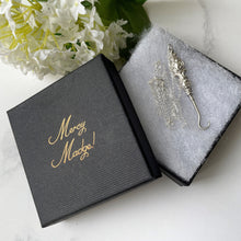 Carica l'immagine nel visualizzatore di Gallery, Antique Miniature Silver Button Hook Pendant, Optional Chain. Edwardian/Victorian Art Nouveau Sterling Silver Chatelaine Pendant, Dated 1902