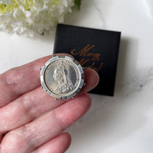 Charger l'image dans la galerie, Queen Victoria Jubilee Head Silver Shilling Coin Brooch