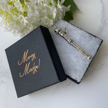 Carica l'immagine nel visualizzatore di Gallery, Antique Silver & Amethyst Miniature Pencil Pendant, Thomas Vale 1900. Victorian/Edwardian Floral Engraved Sterling Silver Mechanical Pencil