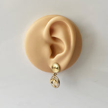 Carica l'immagine nel visualizzatore di Gallery, Vintage 18ct Yellow Gold Swallow Earrings. Victorian Revival Gold Drop Earrings. Love Token Earrings. Uno A Terre, Italy 18K Gold Earrings