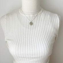 Cargar imagen en el visor de la galería, Victorian Silver Doxology & Prayer Pendant Necklace. Antique Sterling Silver Lord's Prayer and Hymn Chant Minimalist Charm/Pendant On Chain.