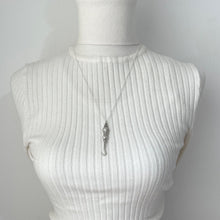 Carica l'immagine nel visualizzatore di Gallery, Antique Miniature Silver Button Hook Pendant, Optional Chain. Edwardian/Victorian Art Nouveau Sterling Silver Chatelaine Pendant, Dated 1902