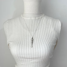 Carica l'immagine nel visualizzatore di Gallery, Antique Miniature Silver Button Hook Pendant, Optional Chain. Edwardian/Victorian Art Nouveau Sterling Silver Chatelaine Pendant, Dated 1902