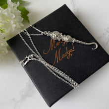Carica l'immagine nel visualizzatore di Gallery, Antique Miniature Silver Button Hook Pendant, Optional Chain. Edwardian/Victorian Art Nouveau Sterling Silver Chatelaine Pendant, Dated 1902