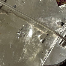 Load image into Gallery viewer, Victorian Scottish Silver & Agate Cross Brooch British Design Reg'd. 1867. Antique Quatrefoil, Saltire Cross Sterling Silver Celtic Brooch.