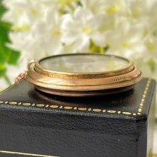 Carica l'immagine nel visualizzatore di Gallery, Edwardian Rolled Gold Picture Pendant Locket. Antique Rose Gold 2 Portrait Locket On Chain. Edwardian Lady & Baby Hand Tinted Photo Pendant