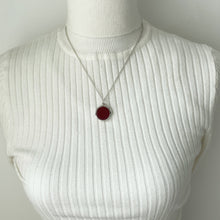 Carica l'immagine nel visualizzatore di Gallery, Antique 1889 Silver Scottish Hardstone Spinner Pendant Fob. Victorian Bloodstone & Carnelian Pocket Watch Chain Fob/Necklace Pendant.