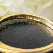 Carica l'immagine nel visualizzatore di Gallery, Vintage 18ct Gold Yellow Heart Cut Sapphire & Diamond Ring. 3-Stone 1.5ct Golden Sapphire Engagement Ring. Trilogy Ring, Size UK/O, US/7-1/4