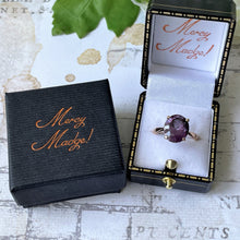 Cargar imagen en el visor de la galería, Art Deco 9ct Gold Alexandrite Ring. Vintage 5 Carat Synthetic Alexandrite Solitaire Ring. 1930s Colour Change Sapphire Cocktail Ring