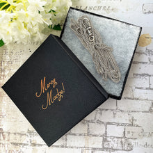 Carica l'immagine nel visualizzatore di Gallery, Victorian Silver 55” Long Guard Chain Necklace With Swivel Clip. Antique Sterling Silver Curb Chain Sautoir Necklace. Victorian Muff Chain