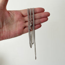 Carica l'immagine nel visualizzatore di Gallery, Victorian Silver 55” Long Guard Chain Necklace With Swivel Clip. Antique Sterling Silver Curb Chain Sautoir Necklace. Victorian Muff Chain