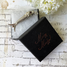 Carica l'immagine nel visualizzatore di Gallery, Antique Victorian Silver & Ruby Articulated Fish Pendant. Aesthetic Era Jewelled Fish Pendant/Watch Fob. Large Silver Novelty Fob Pendant